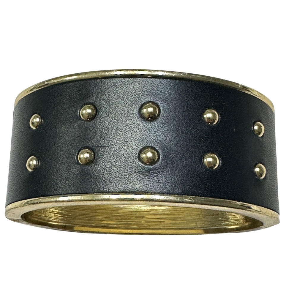 Black and Gold Studded Bracelet